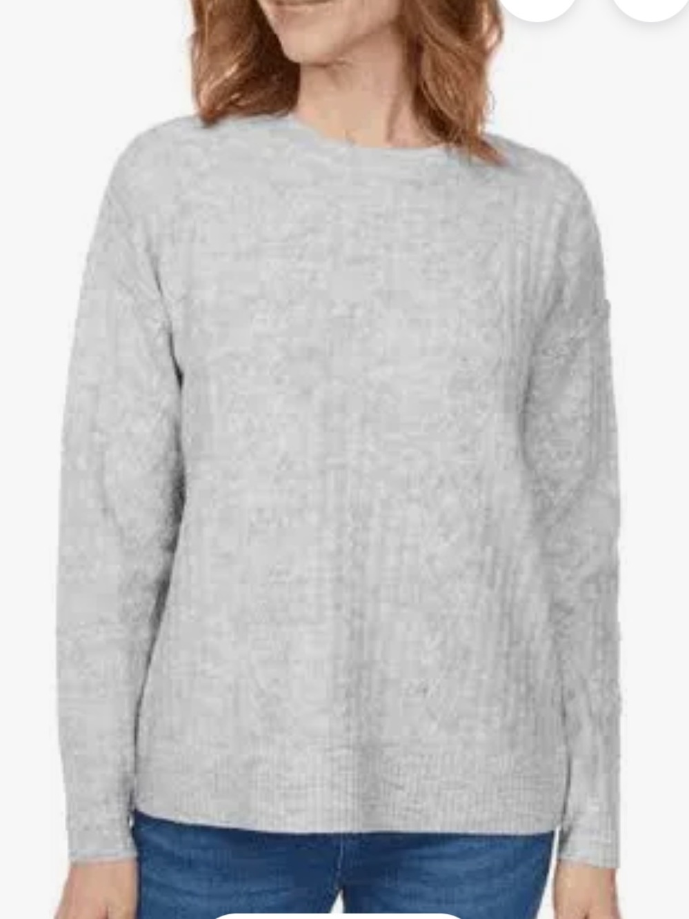 NWT Legendary Outfitters Cozy Crewneck Cable Knit Sweater Women’s SZ small Grey